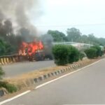 ਜਲੰਧਰ: ਟੈਂਕਰ ਤੇ ਕਾਰ ਦੀ ਟੱਕਰ; ਅੱਗ ਲੱਗਣ ਕਾਰਨ ਦੋ ਜਣੇ ਝੁਲਸੇ