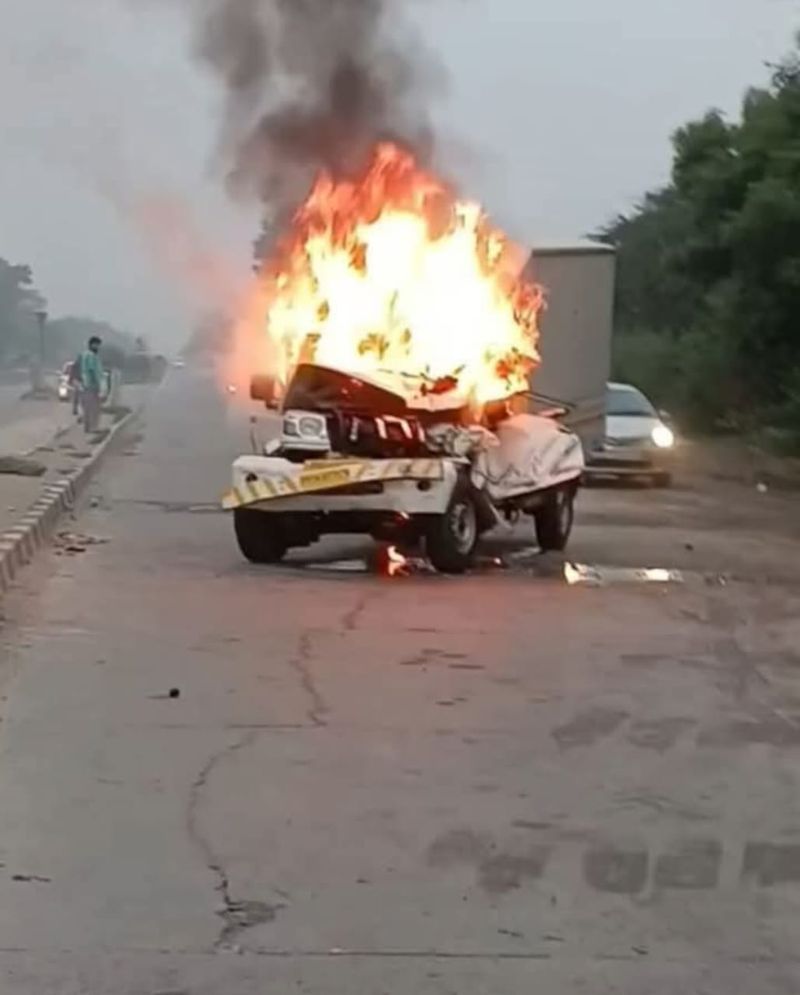 ਬਠਿੰਡਾ-ਚੰਡੀਗੜ੍ਹ ਹਾਈਵੇ ’ਤੇ ਟਰੈਕਟਰ ਅਤੇ ਬਲੈਰੋ ਦੀ ਟੱਕਰ