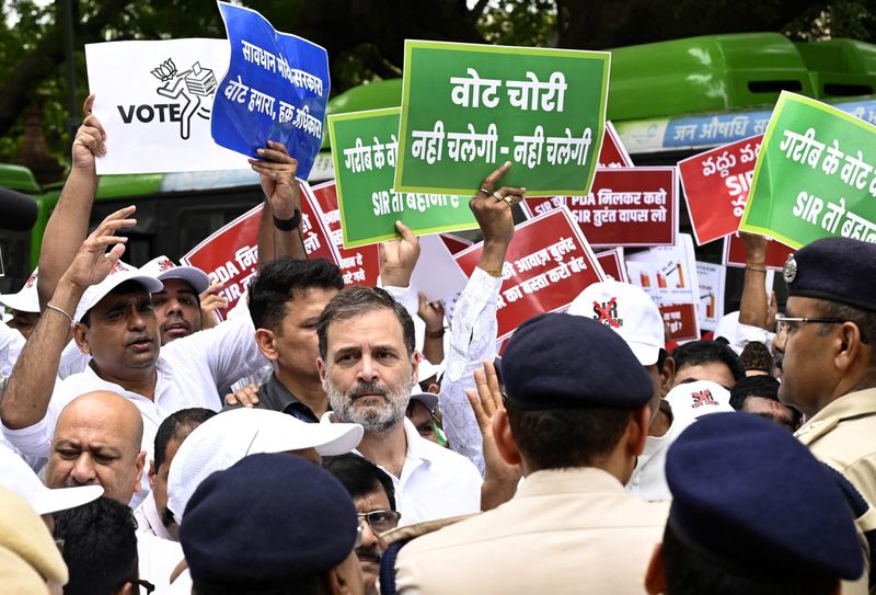 ਵੋਟ ਚੋਰੀ ਅਤੇ ‘ਐੱਸਆਈਆਰ’ ਖ਼ਿਲਾਫ਼ ਰੋਸ ਮਾਰਚ