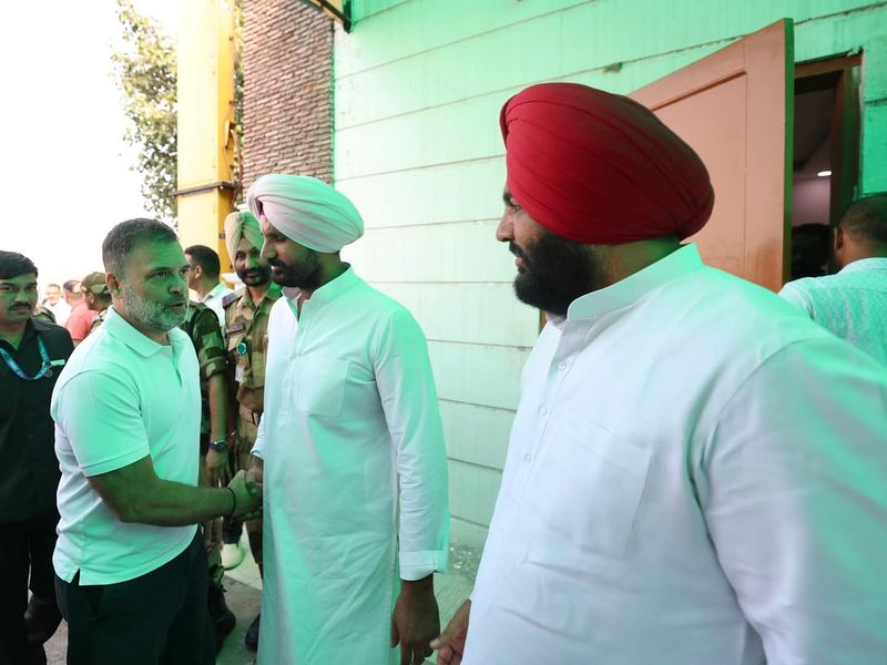 ਰਾਹੁਲ ਗਾਂਧੀ ਹੜ੍ਹ ਪ੍ਰਭਾਵਿਤ ਇਲਾਕਿਆਂ ਦੇ ਦੌਰੇ ਲਈ ਅੰਮ੍ਰਿਤਸਰ ਪੁੱਜੇ