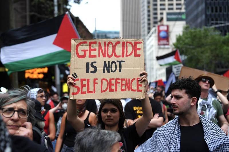 ਆਸਟਰੇਲੀਆ: ਫਲਸਤੀਨ ਪੱਖੀਆਂ ਵੱਲੋਂ ਗ਼ਾਜ਼ਾ ਪੱਟੀ ’ਚ ਸਥਾਈ ਸ਼ਾਂਤੀ ਲਈ ਰੈਲੀਆਂ
