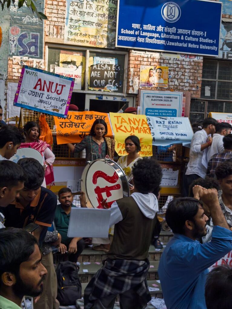 JNUSU ਚੋਣਾਂ: ਗਿਣਤੀ ਜਾਰੀ, ਖੱਬੇ ਪੱਖੀ ਅਤੇ ABVP ਦੀਆਂ ਵੋਟਾਂ ’ਚ ਮਾਮੂਲੀ ਫਰਕ