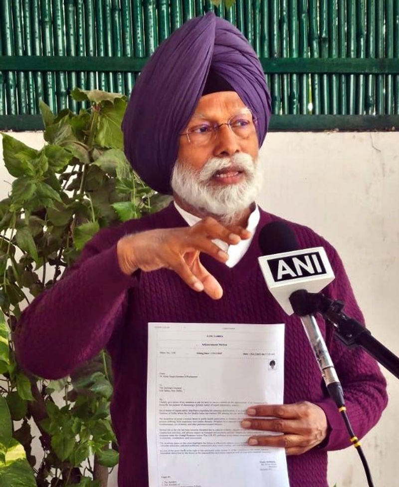 ਦਿੱਲੀ ’ਚ ਹਵਾ ਪ੍ਰਦੂਸ਼ਣ: ਡਾ. ਅਮਰ ਸਿੰਘ ਨੇ ਲੋਕ ਸਭਾ ’ਚ ਕੰਮ ਰੋਕੂ ਮਤਾ ਰੱਖਿਆ