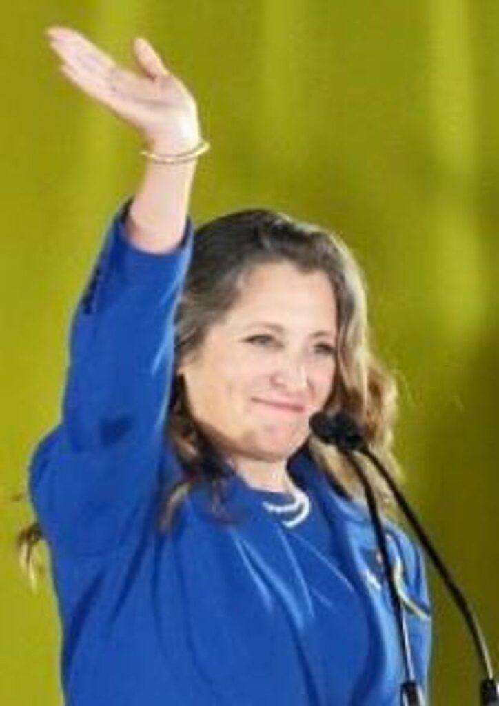 ਕੈਨੇਡਾ ਦੀ ਸਾਬਕਾ ਉਪ ਪ੍ਰਧਾਨ ਮੰਤਰੀ ਨੂੰ ਜ਼ੈਲੰਸਕੀ ਨੇ ਆਪਣੀ ਸਲਾਹਕਾਰ ਐਲਾਨਿਆ