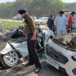 ਰੇਤ ਨਾਲ ਭਰਿਆ ਟਿੱਪਰ ਤਿੰਨ ਕਾਰਾਂ ’ਤੇ ਪਲਟਿਆ, ਦੋ ਹਲਾਕ