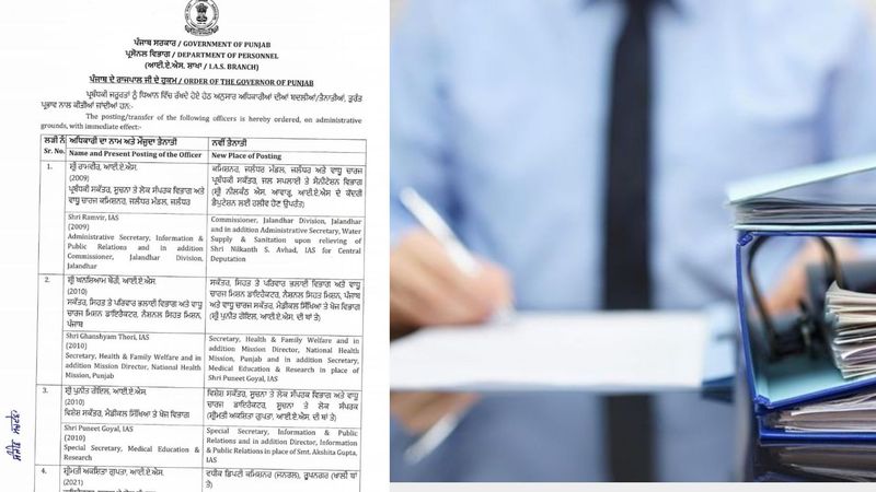 Transfers in Punjab: ਪੰਜਾਬ ਵਿੱਚ ਚਾਰ IAS ਅਧਿਕਾਰੀਆਂ ਦੇ ਤਬਾਦਲੇ