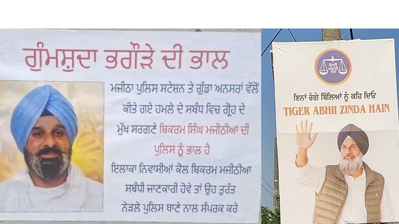 ਮਜੀਠੀਆ ਦੀ ਭਾਲ ਤੇ ਪੋਸਟਰਾਂ ਦੀ ਸਿਆਸਤ: ਕਿਤੇ ‘ਗੁੰਮਸ਼ੁਦਾ’ ਤਾਂ ਕਿਤੇ ‘ਟਾਈਗਰ ਜ਼ਿੰਦਾ ਹੈ’ ਦੇ ਲੱਗੇ ਫਲੈਕਸ