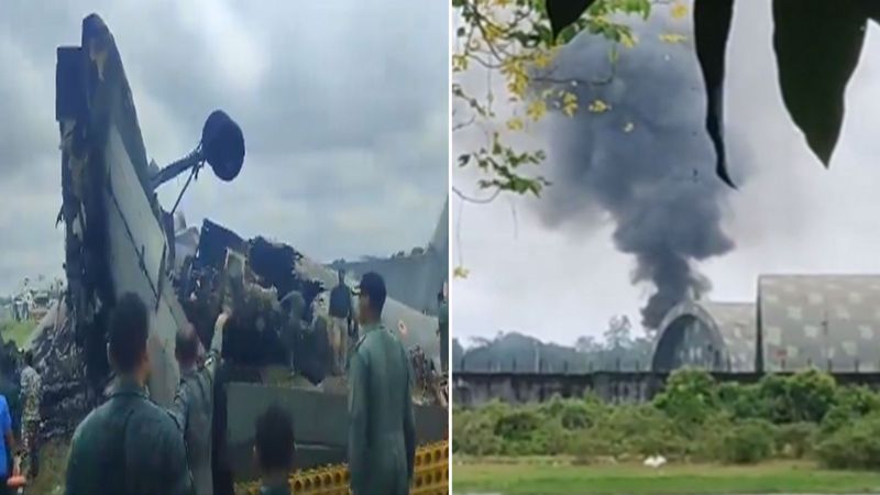 Jorhat Plane Crash: ਏਅਰ ਫੋਰਸ ਸਟੇਸ਼ਨ ‘ਤੇ ਜਹਾਜ਼ ਹਾਦਸਾਗ੍ਰਸਤ, ਅੱਗ ਲੱਗੀ