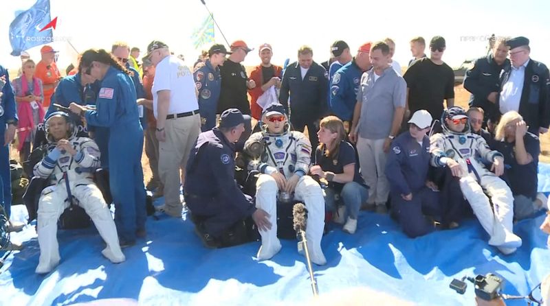 US-Russian space ਅਮਲਾ kazakhstan ’ਚ ਸੁਰੱਖਿਅਤ ਉੱਤਰਿਆ