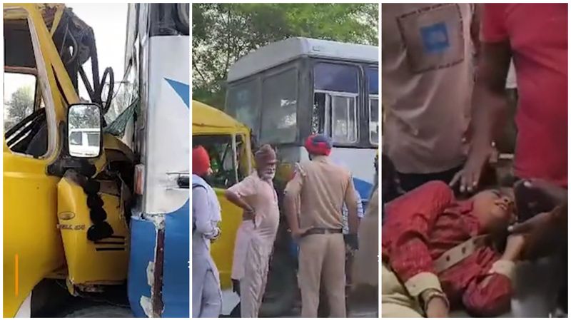 ਮਾਨਸਾ ਦੇ ਬਰੇਟਾ ’ਚ PRTC ਬੱਸ ਅਤੇ ਸਕੂਲ ਵੈਨ ਦੀ ਭਿਆਨਕ ਟੱਕਰ, ਕਈ ਬੱਚੇ ਜ਼ਖ਼ਮੀ
