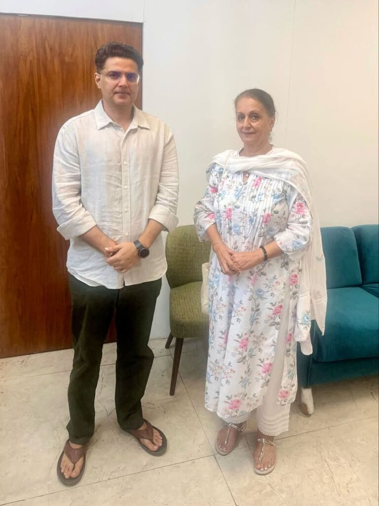 ਚੰਡੀਗੜ੍ਹ ਦੌਰੇ ਤੋਂ ਪਹਿਲਾਂ Karan Kaur Brar ਨੇ Sachin Pilot ਨਾਲ ਕੀਤੀ ਮੁਲਾਕਾਤ